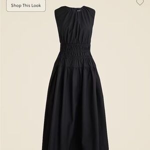 J. Crew Black A-Line Halter Midi Dress